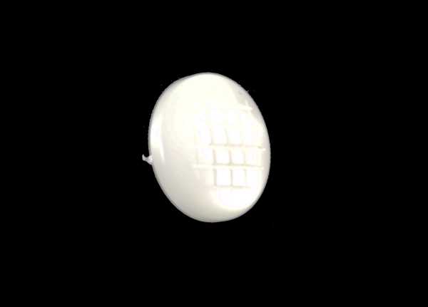 Button Treble rippled, white pearl-colored for Nova 