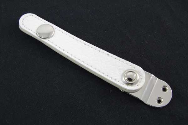 bellow strap white upholstered with attachment plate and screws 