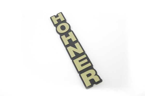 " Hohner " Schriftzug  senkrecht 120x20mm goldfarben 