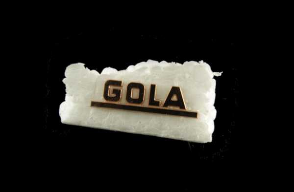 " GOLA "-Schriftzug 25x8mm rotgold 