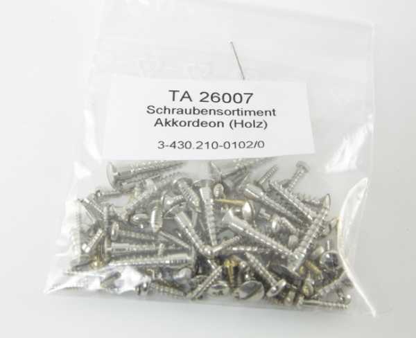 Screw assortment (100 pieces) for wood housing 